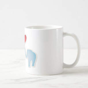 Förälskade elefanter kaffemugg