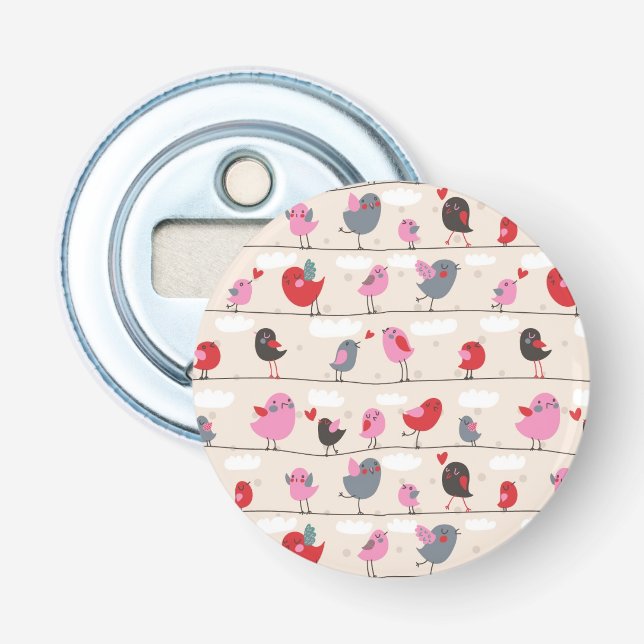 Förälskade fåglar flasköppnare (Framsidan)