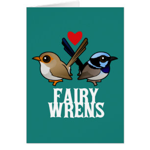 Förälskade Fairywrens OBS Kort