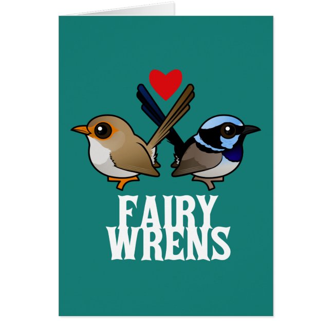 Förälskade Fairywrens OBS Kort (Framsidan)