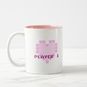 Förälskade Gamers - spelare 1 Två-Tonad Mugg
