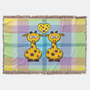 Förälskade giraff filt