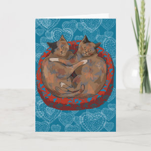 Förälskade katter: Henry & Ruby… Helgkort