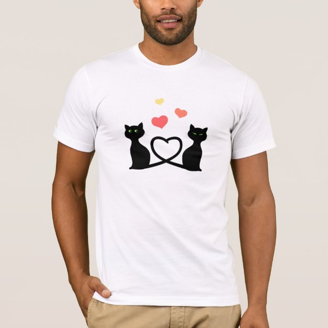 Förälskade katter t-shirt (Framsida)