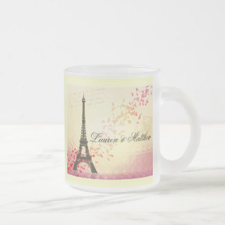 Förälskade Paris - Eiffel torn Frostad Glasmugg