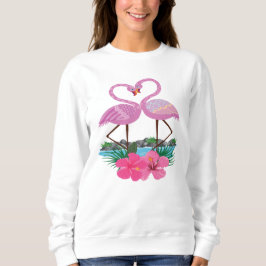 Förälskade tropiska rosa Flamingos, kvinnor T Shirt