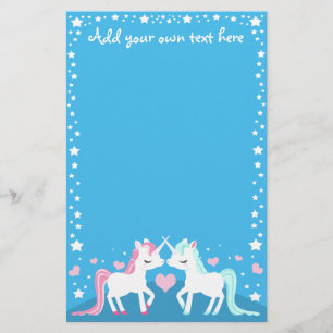 Förälskat customisable stationärt för Unicorns Brevpapper