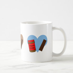 Förälskat med jordnötsmör och choklad kaffemugg