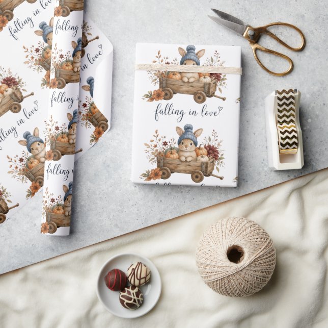förälskelse Fall Bunny presentpapper  (Hantverk)