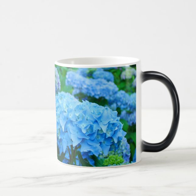 Föränderlig kopp Blå Hortensia Blommor Kaffe Kopp (Höger)