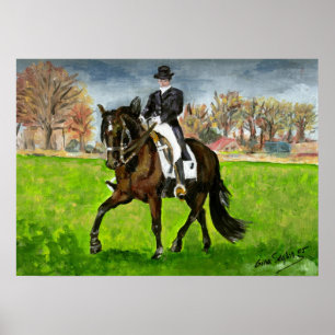 Förändra det verkliga Dressagehästporträtt Poster