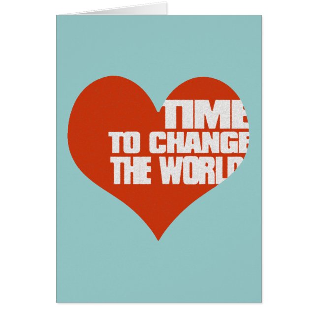 förändra önskemål i världen hälsningskort (Framsidan)