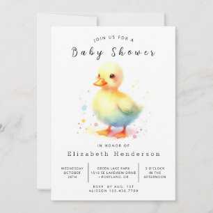 Förändrad Anpassningsbar Anka Baby Shower Inbjudningar