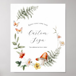 Förändrad Anpassningsbar av Forest Mushroom-signat Poster