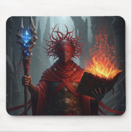 Förändrad bild och Fiery Bok Fantasy Art Musmatta