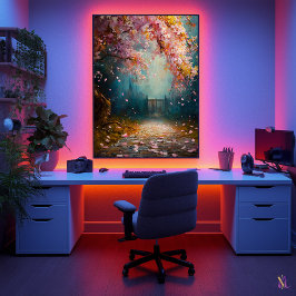 Förändrad Blommar Väg - Mystical Blommigt liggande Poster