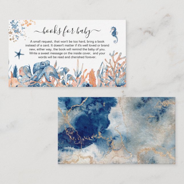Förändrad Bokar under havet för Baby Tilläggskort (Fram/baksida)