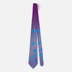 Förändrad Butterflies Lila Neck Tie Slips