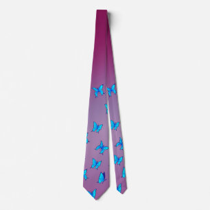 Förändrad Butterflies Rosa Neck Tie Slips