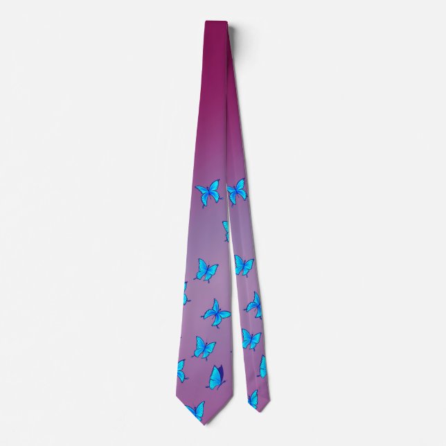 Förändrad Butterflies Rosa Neck Tie Slips (Framsida)