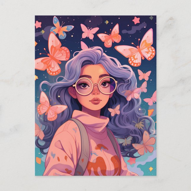 Förändrad Butterfly Dream Postcard Vykort (Framsida)