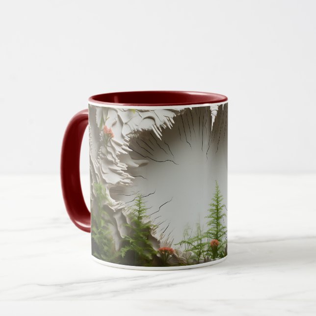 Förändrad champinjon Forest Ceramic Coffee Mugg ☕ (Framsida vänster)