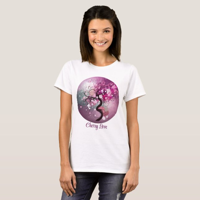 Förändrad Cherry Dance T Shirt (Hel framsida)