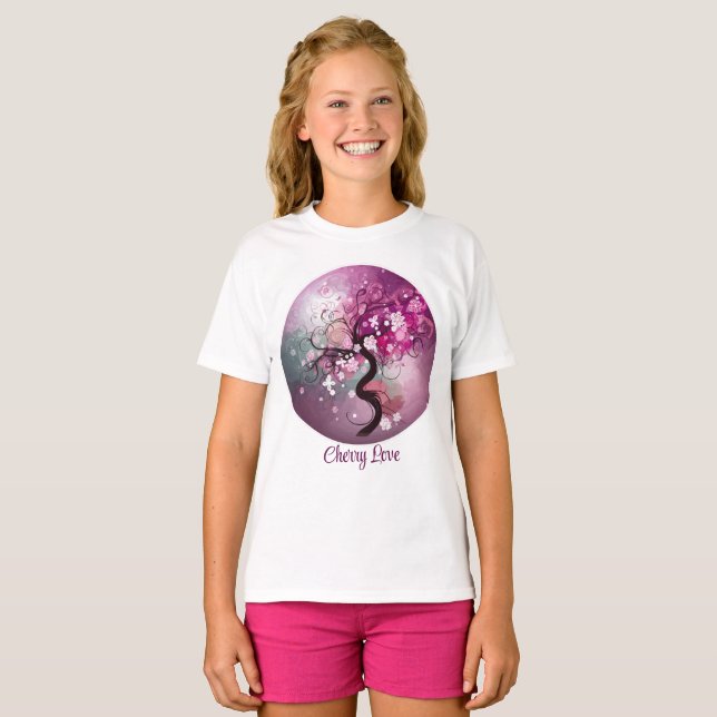 Förändrad Cherry Dance T Shirt (Hel framsida)