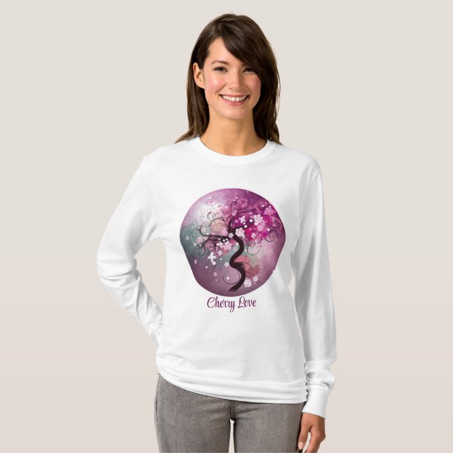 Förändrad Cherry Dance T Shirt (Hel framsida)