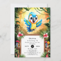 Förändrad Cute Parrot Birthday