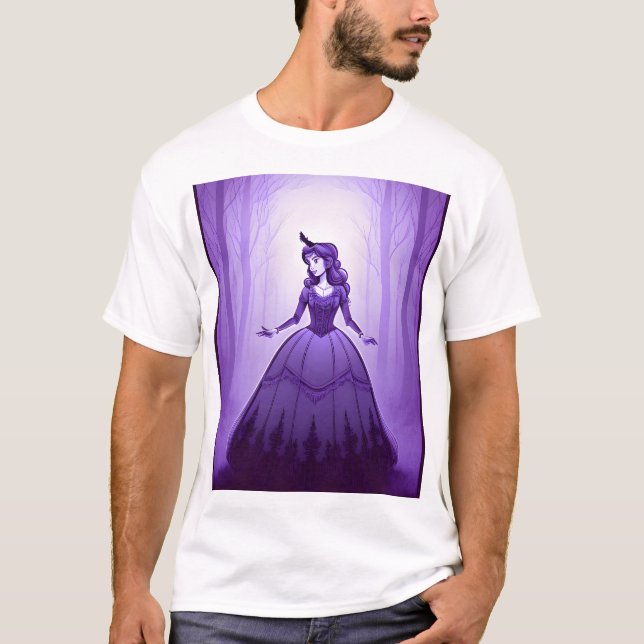Förändrad Dam i Twilight-skogen T Shirt (Framsida)
