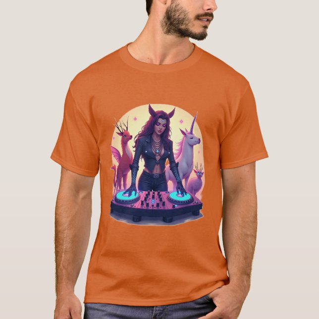 Förändrad DJ: Mythical Groove Design T Shirt (Framsida)