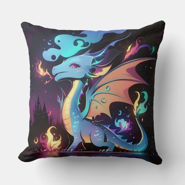 Förändrad Dragon Fire Kudde (Framsida)