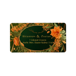 Förändrad Elegant Fall ThMeed Druid Backe Adressetikett