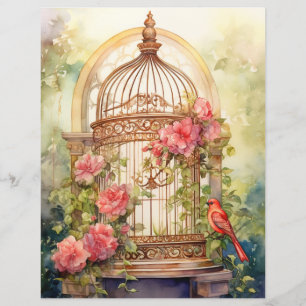 Förändrad fågelscrapbook Papper