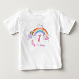 Förändrad Fairy Princess 1:a födelsedagen Namn och T Shirt
