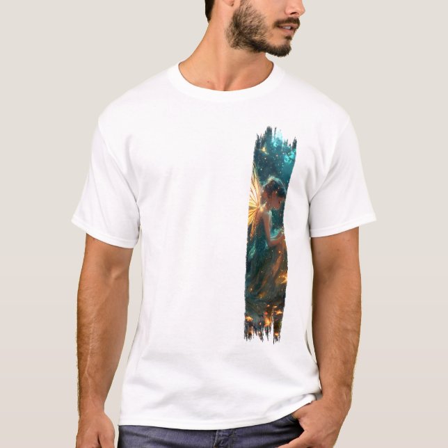 Förändrad färg på Forest Fairy Brushstroke T Shirt (Framsida)