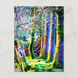 Förändrad Forest Abstrakt Art-vykort Vykort