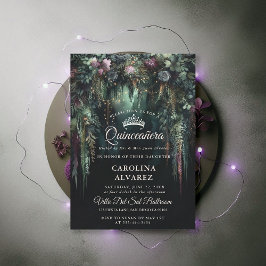 Förändrad Forest Arch Fairytale Blommigt Quinceañe Inbjudningar