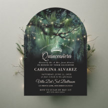 Förändrad Forest Arch Fairytale Grönt Quinceañera