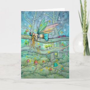 Förändrad Forest Cute Fairy och svamp Art Kort