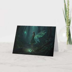 Förändrad Forest Fairy Fantasy Art Kort