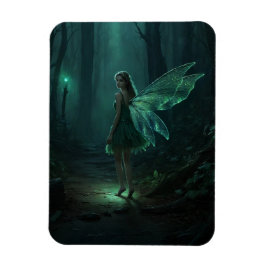 Förändrad Forest Fairy Fantasy Art Magnet