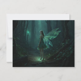 Förändrad Forest Fairy Fantasy Art Vykort