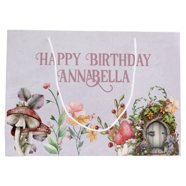 Förändrad Forest Fairy Garden Door på Lila (Baksidan)