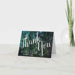 Förändrad Forest Fairy Ljus Bröllop Tack Kort