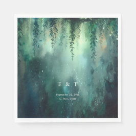 Förändrad Forest Fairy Ljus Garden Chic Bröllop Pappersservett