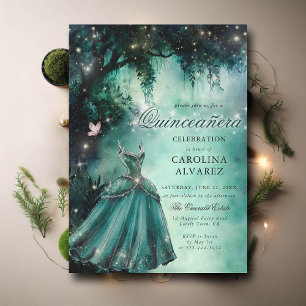 Förändrad Forest Fairy Ljus Princess Quinceanera Inbjudningar