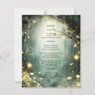 Förändrad Forest Garden Väg Grönt Bröllop Menu