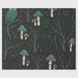 Förändrad Forest Halloween Mönster Presentpapper